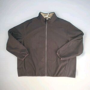 Mens Xxl Soft Shell Jacket Navy Blue Lands End OEKO TEX Outdoor Full Zip